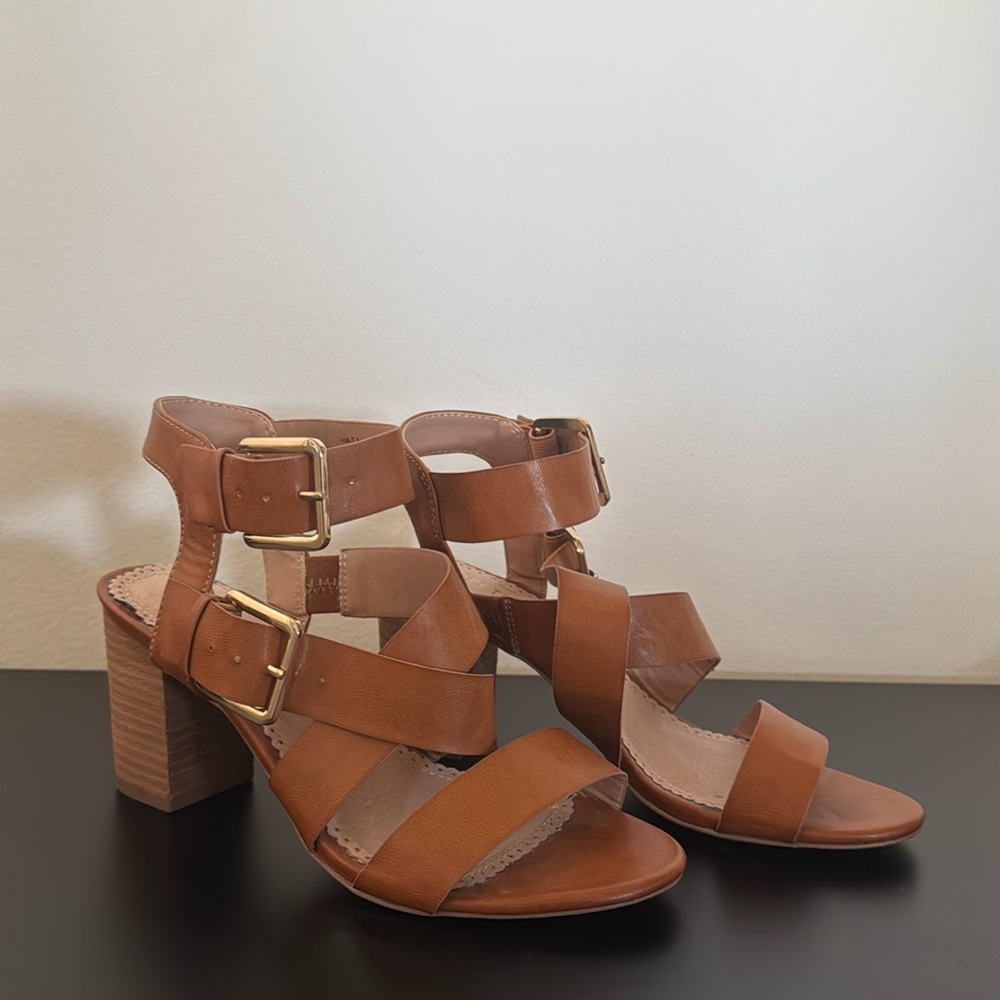 Restricted strappy heels
